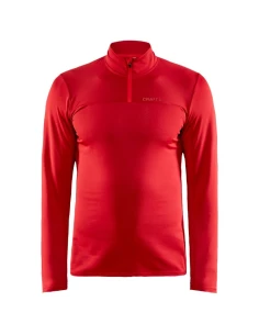Craft Heren Thermo Fleece Shirt CORE Gain Midlayer Rood