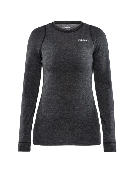 Craft Dames Thermo Set CORE Wool Merino Zwart Gemeleerd