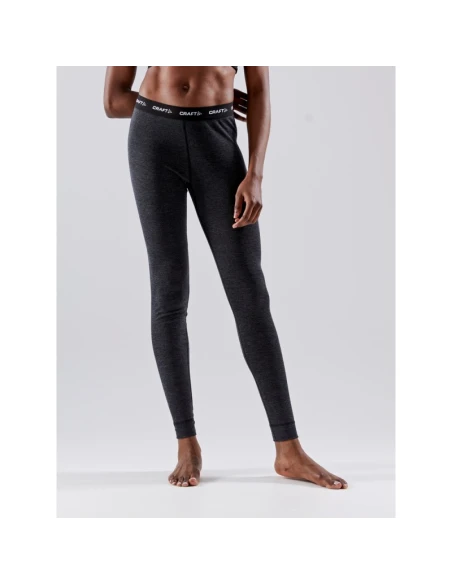 Craft Dames Thermo Set CORE Wool Merino Zwart Gemeleerd