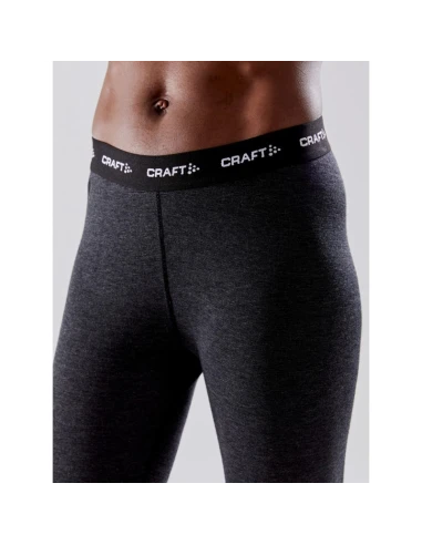 Craft Dames Thermo Set CORE Wool Merino Zwart Gemeleerd