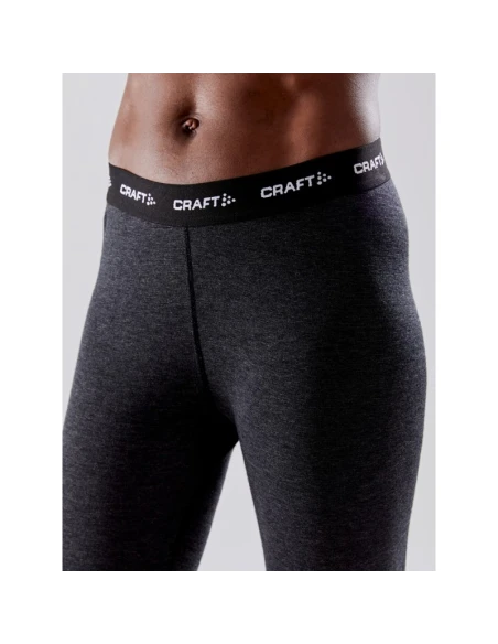 Craft Dames Thermo Set CORE Wool Merino Zwart Gemeleerd
