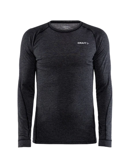 Craft Heren Thermo Set CORE Wool Merino Zwart Gemeleerd