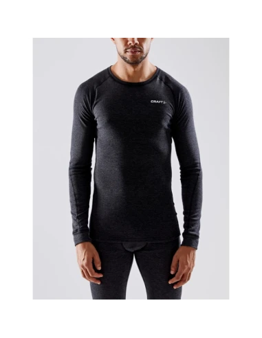 Craft Heren Thermo Set CORE Wool Merino Zwart Gemeleerd