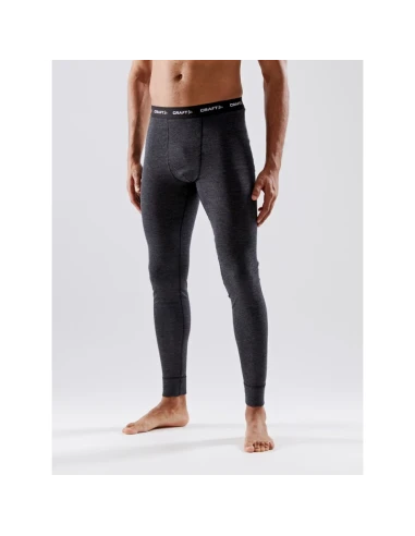 Craft Heren Thermo Set CORE Wool Merino Zwart Gemeleerd