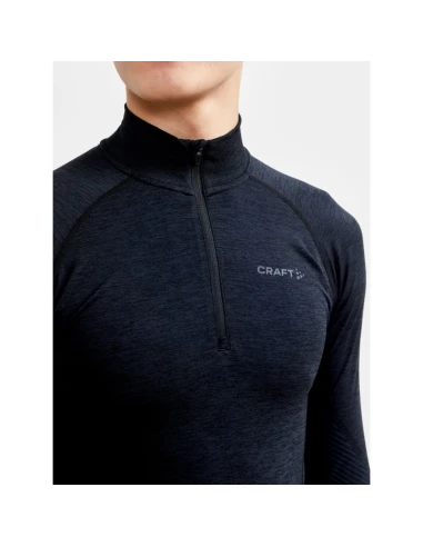 Craft Heren Thermo T-shirt High Zip CORE DRY Active Comfort Zwart