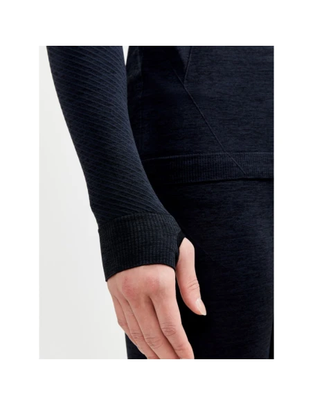 Craft Heren Thermo T-shirt High Zip CORE DRY Active Comfort Zwart