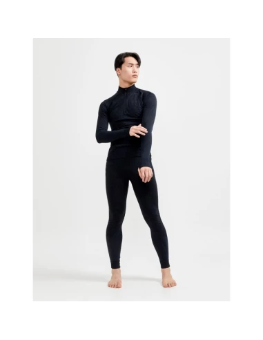 Craft Heren Thermo T-shirt High Zip CORE DRY Active Comfort Zwart