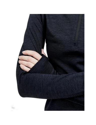 Craft Dames Thermo T-shirt High Zip CORE DRY Active Comfort Zwart
