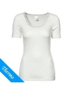 Ten Cate Vrouwen Thermo Lace T-Shirt Wit