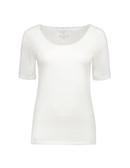 Gino Santi Dames Thermo Shirt lace Wit