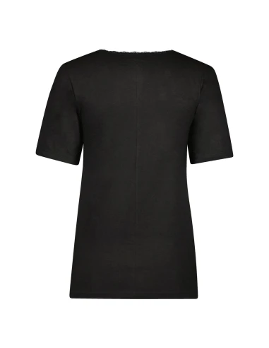 Gino Santi Dames Thermo Shirt lace Zwart