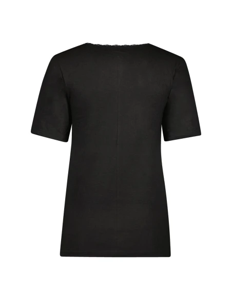 Gino Santi Dames Thermo Shirt lace Zwart