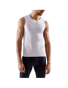 Craft Heren Sport Mouwloos T-shirt PRO DRY Nanoweight Wit 2