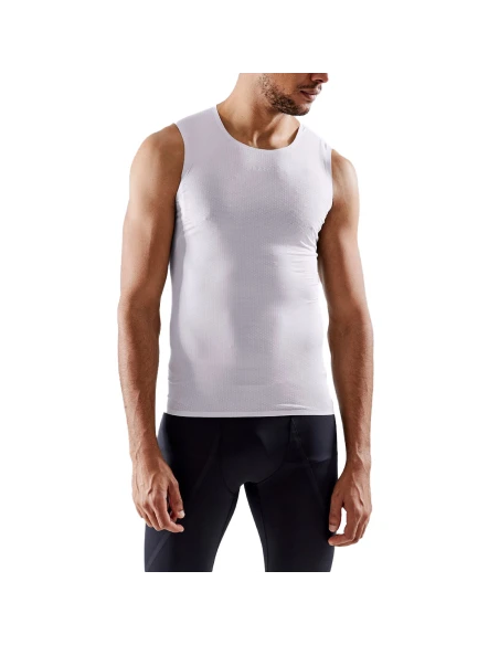 Craft Heren Sport Mouwloos T-shirt PRO DRY Nanoweight Wit