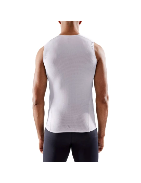 Craft Heren Sport Mouwloos T-shirt PRO DRY Nanoweight Wit