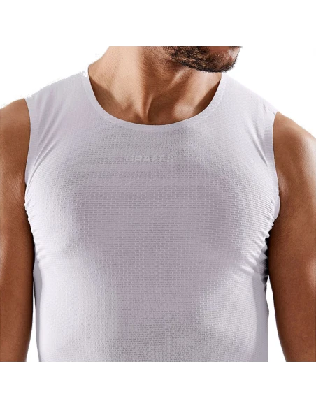 Craft Heren Sport Mouwloos T-shirt PRO DRY Nanoweight Wit