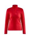 Craft Dames Thermo Fleece Shirt CORE Gain Midlayer Rood