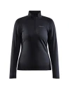 Craft Dames Thermo Fleece Shirt CORE Gain Midlayer Zwart