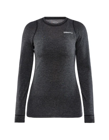 Craft Dames Thermo Set CORE Wool Merino Zwart Gemeleerd