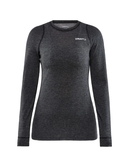 Craft Dames Thermo Set CORE Wool Merino Zwart Gemeleerd