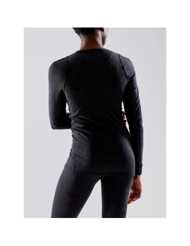 Craft Dames Thermo Set CORE Wool Merino Zwart Gemeleerd