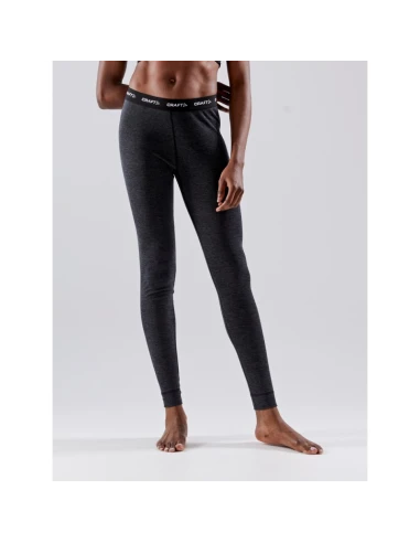 Craft Dames Thermo Set CORE Wool Merino Zwart Gemeleerd