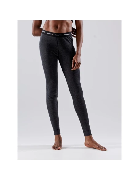 Craft Dames Thermo Set CORE Wool Merino Zwart Gemeleerd