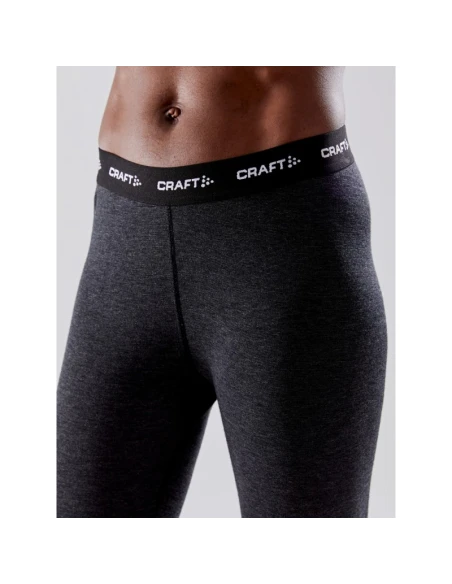 Craft Dames Thermo Set CORE Wool Merino Zwart Gemeleerd