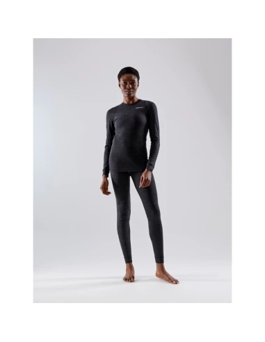 Craft Dames Thermo Set CORE Wool Merino Zwart Gemeleerd