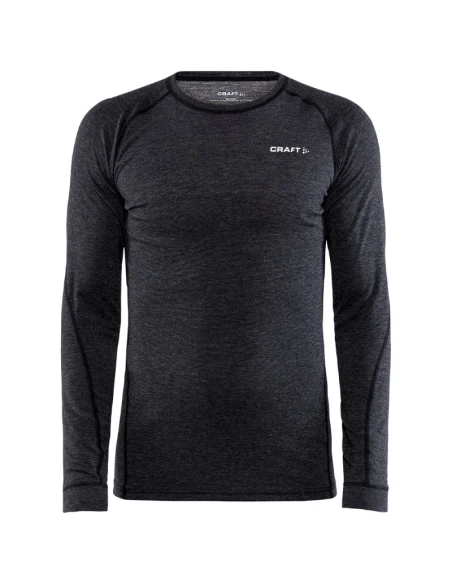 Craft Heren Thermo Set CORE Wool Merino Zwart Gemeleerd