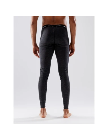 Craft Heren Thermo Set CORE Wool Merino Zwart Gemeleerd