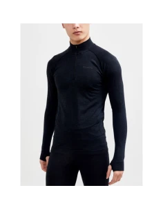 Craft Heren Thermo T-shirt High Zip CORE DRY Active Comfort Zwart 2