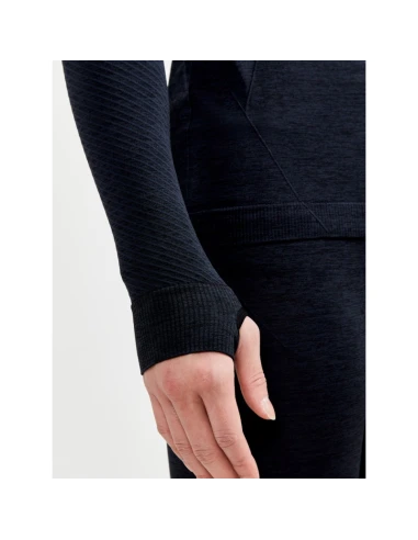 Craft Heren Thermo T-shirt High Zip CORE DRY Active Comfort Zwart