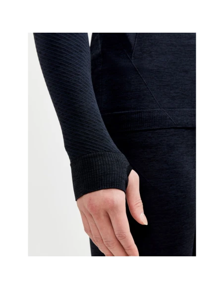 Craft Heren Thermo T-shirt High Zip CORE DRY Active Comfort Zwart