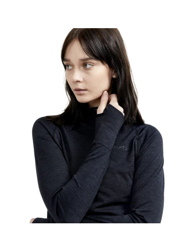 Craft Dames Thermo T-shirt High Zip CORE DRY Active Comfort Zwart