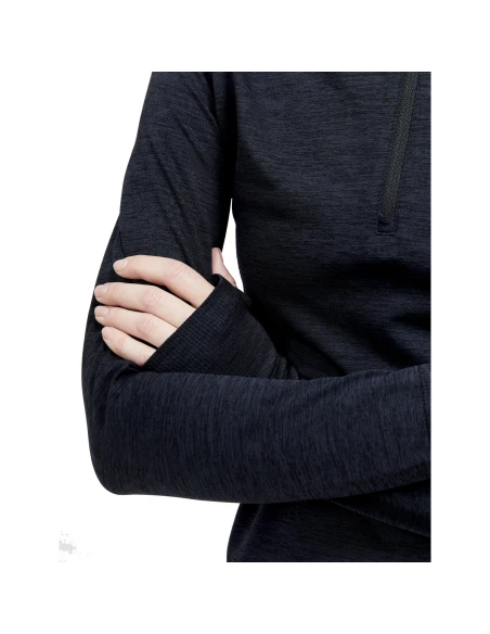 Craft Dames Thermo T-shirt High Zip CORE DRY Active Comfort Zwart