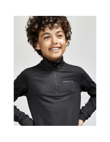 Craft Junior Thermo Fleece Shirt Core Gain Midlayer Zwart