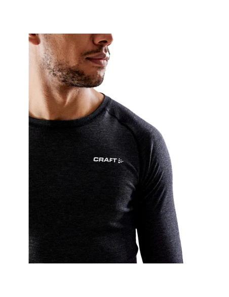 Craft Heren Thermo Core Wool Merino Longsleeve Shirt Gemeleerd