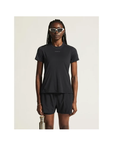 Craft Dames ADV Essence SS Tee 2 W Zwart
