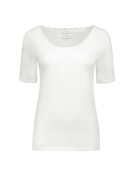 Gino Santi Dames Thermo Shirt lace Wit