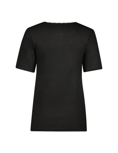 Gino Santi Dames Thermo Shirt lace Zwart