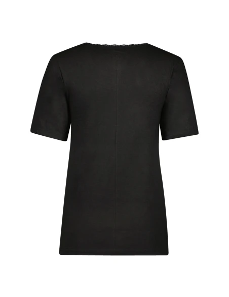 Gino Santi Dames Thermo Shirt lace Zwart