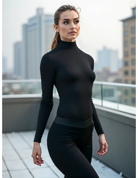 Gino Santi Dames Thermo Broek Zwart Viloft